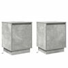 vidaXL Cabinet de chevet 2 pcs Gris b&eacute;ton 39 x 34,5 x 50 cm