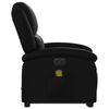 vidaXL Fauteuil inclinable de massage électrique noir similicuir