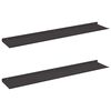 vidaXL &Eacute;tag&egrave;re flottante 2 pc Noir 100 x 18 x 2,5 cm Acier