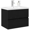 vidaXL Cabinet de lavabo Ch&ecirc;ne noir 60 x 39 x 62 cm Bois d'ing&eacute;nierie