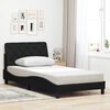 vidaXL Cadre de lit sans matelas noir 100x200 cm tissu