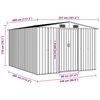 vidaXL Abri de jardin 257x298x178 cm M&eacute;tal Anthracite