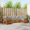 vidaXL Ensemble de canap&eacute; d'angle 7 pcs Gris Naturel et Clair