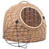 vidaXL Cage de transport pour chats 60x45x45 cm Saule naturel