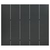 vidaXL Cloison de séparation 5 panneaux Anthracite 200x180 cm Acier