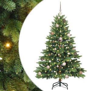 vidaXL Sapin de No&euml;l artificiel avec 150 LED Vert 150 cm PE et PVC