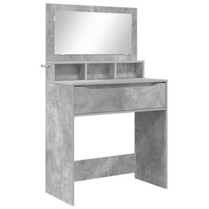 vidaXL Tables de maquillage pour chambre Gris b&eacute;ton 80 x 39,6 x 135 cm