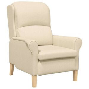 vidaXL fauteuil Cr&egrave;me tissu
