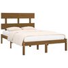 vidaXL Cadre de lit sans matelas marron miel 200x200 cm bois massif