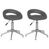 vidaXL Chaises pivotantes &agrave; manger lot de 2 gris similicuir