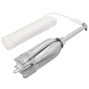 vidaXL Ancre pliable avec corde argenté 12 kg fonte galvanisée à chaud