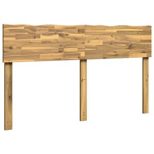 vidaXL T&ecirc;te de lit en bois brut ROSTOCK Blanc 140 cm