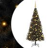 vidaXL Sapin de No&euml;l avec 300 LED avec support Noir 180 cm PVC