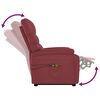 vidaXL Fauteuil de massage Rouge bordeaux Similicuir