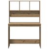 vidaXL Bureau avec &eacute;tag&egrave;res ch&ecirc;ne artisanal Bois d'ing&eacute;nierie