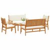 vidaXL Ensemble de canapé de jardin 5 pcs Marron Bois d'acacia massif