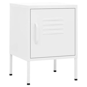 vidaXL Table de chevet Blanc 35x35x51 cm Acier