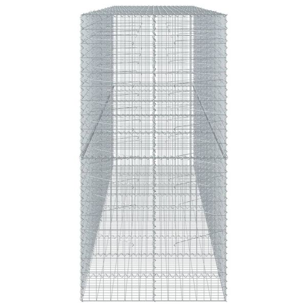 vidaXL Panier gabion avec couvercle 450x100x200 cm fer galvanisé