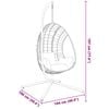 vidaXL Support de chaise suspendue en forme d'&oelig;uf sans panier noir acier