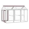 vidaXL Enclos animaux moka 141x94x104 cm bois massif de pin