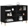 vidaXL Buffet Ch&ecirc;ne noir 103,5 x 35 x 70 cm Bois d'ing&eacute;nierie
