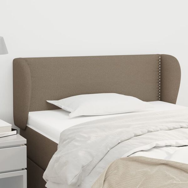 vidaXL T&ecirc;te de lit avec oreilles Taupe 103x23x78/88 cm Tissu