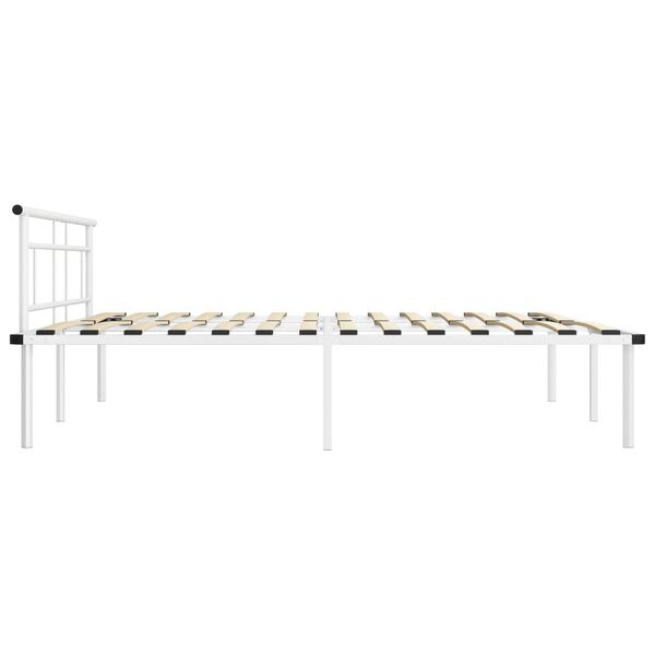 vidaXL Cadre de lit sans matelas blanc métal 200x200 cm