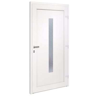 vidaXL Porte d'entrée Blanc 108x208 cm PVC