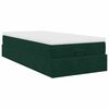 vidaXL Cadre de lit ottoman avec matelas vert fonc&eacute; 90x200 cm velours