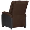 vidaXL Fauteuil de massage électrique marron foncé similicuir et tissu