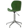 vidaXL Chaises pivotantes &agrave; manger lot de 2 vert fonc&eacute; velours