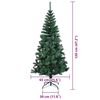 vidaXL Sapin de No&euml;l artificiel pr&eacute;-&eacute;clair&eacute; Vert 120 cm PVC et m&eacute;tal