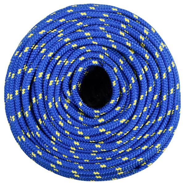 vidaXL Corde de bateau Bleu 8 mm 50 m Polypropylène