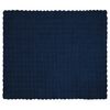 vidaXL Couverture en Fourrure de Lapin Synthétique 4 pcs Bleu Marine