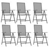 vidaXL Ensemble à manger de jardin 7 pcs anthracite acier