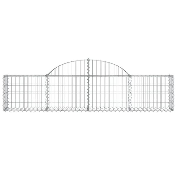 vidaXL Paniers &agrave; gabions arqu&eacute;s 4 pcs 200x30x40/60 cm Fer galvanis&eacute;