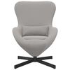 vidaXL Fauteuil &oelig;uf Gris clair 63 x 73 x 90 cm tissu