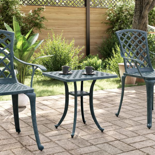 vidaXL Table de jardin vert 53x53x53 cm aluminium coul&eacute;
