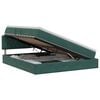 vidaXL Lit de Rangement Vert fonc&eacute; 140 x 200 cm Velours