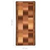 vidaXL Tapis de couloir Support de gel Bloc beige 67x120 cm
