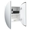 vidaXL Armoire de salle de bain miroir rond et LED Blanc 47x47x17,5 cm