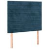 vidaXL T&ecirc;te de lit Bleu fonc&eacute; 90x5x118/128 cm Velours