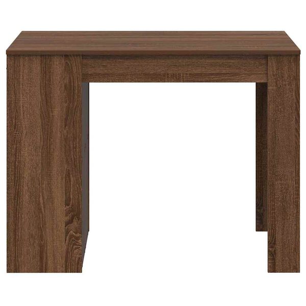 vidaXL Bureau avec tiroir et &eacute;tag&egrave;re ch&ecirc;ne marron bois d'ing&eacute;nierie