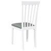 vidaXL Chaises à manger coussins 2 pcs blanc bois massif caoutchouc