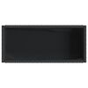 vidaXL Jardini&egrave;res avec &eacute;tag&egrave;re 2 pcs noir 70x28x70 cm r&eacute;sine tress&eacute;e