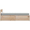 vidaXL Lit avec tiroirs et matelas 90x200 cm bois massif de pin