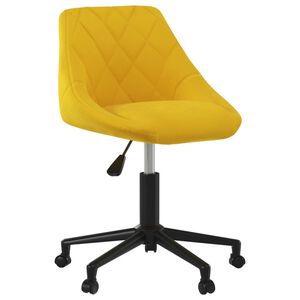 vidaXL Chaise pivotante de salle &agrave; manger Jaune moutarde Velours