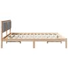 vidaXL Cadre de lit Gris clair 200 x 200 cm Pin massif