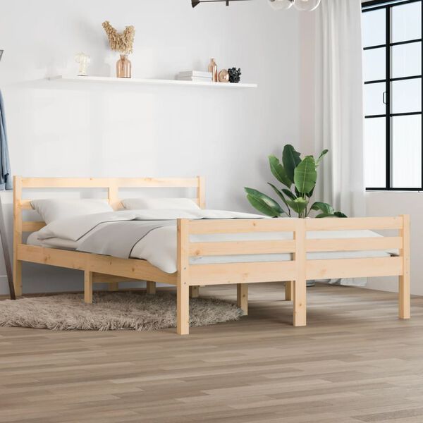 vidaXL Cadre de lit sans matelas bois massif 150x200 cm