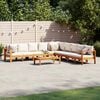 vidaXL Salon de jardin avec coussins 6 pcs bois d'acacia solide